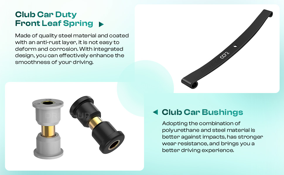 Club Car front leaf springs and bushing