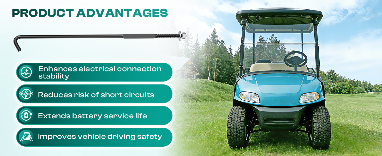 ezgo battery hold down rods,ezgo rxv battery hold down