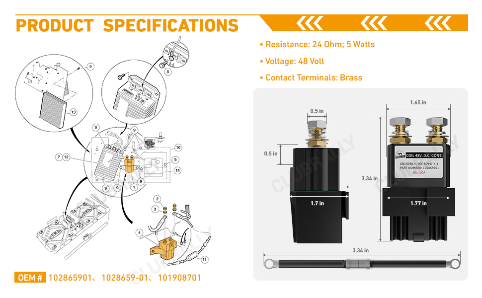 Golf cart solenoid specifications