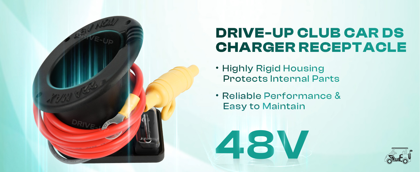 golf cart charging port,48V club car ds charger receptacle