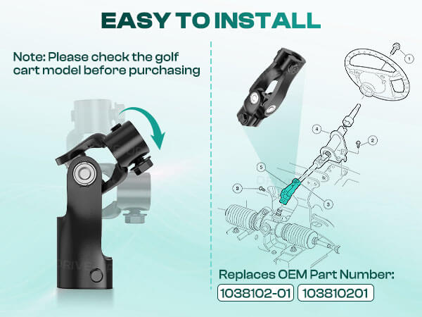 golf cart steering lower yoke, golf cart steering lower yoke