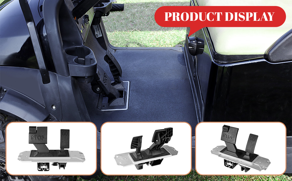 golf cart accelerator pedal and golf cart brake pedal