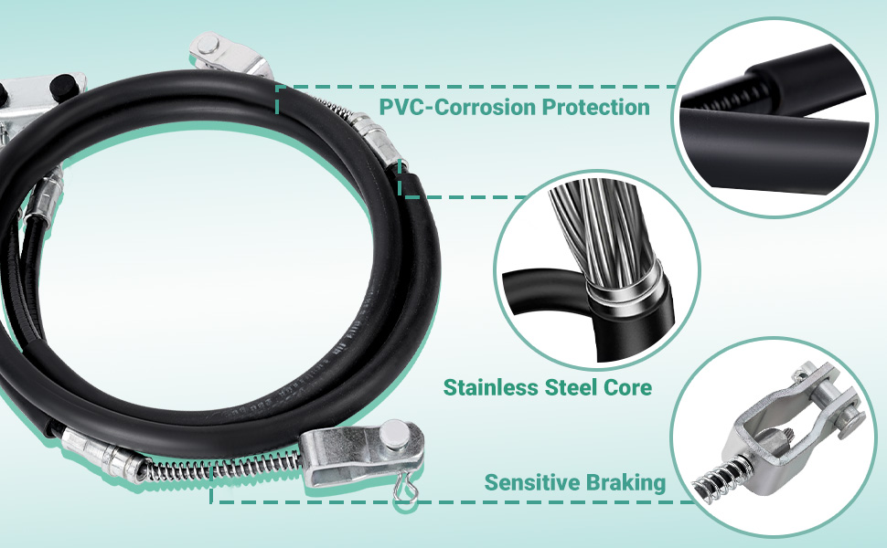 Drive-up golf cart brake cables