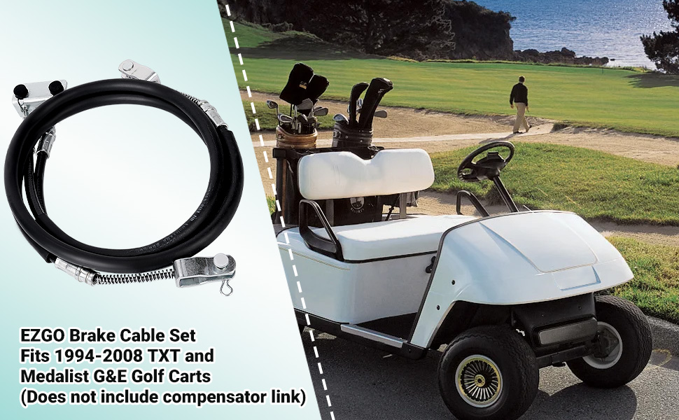 Drive-up Golf Cart Brakes Cable Kit for EZGO TXT 1994-2008
