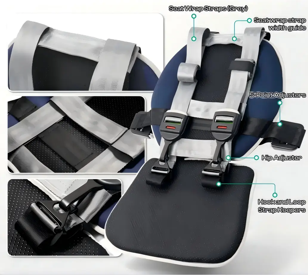 golf cart child positioner for family