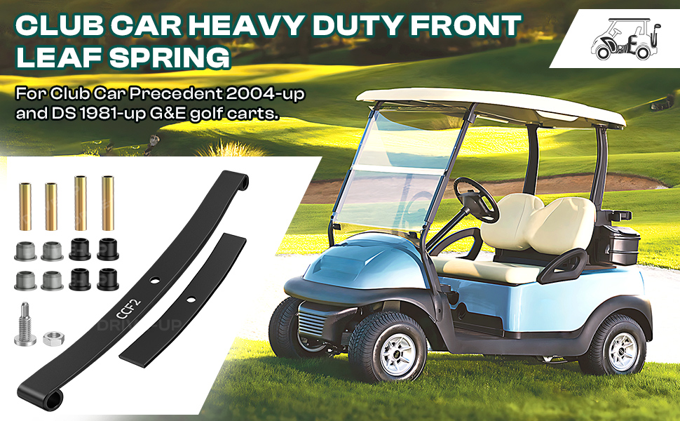 golf cart heavy duty front leaf spring for club car precedent 2004-up and DS 1981-up G&E golf cart
