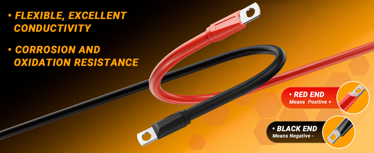 2 gauge battery cable for EZGO RXV, golf cart 2 gauge battery cable wire