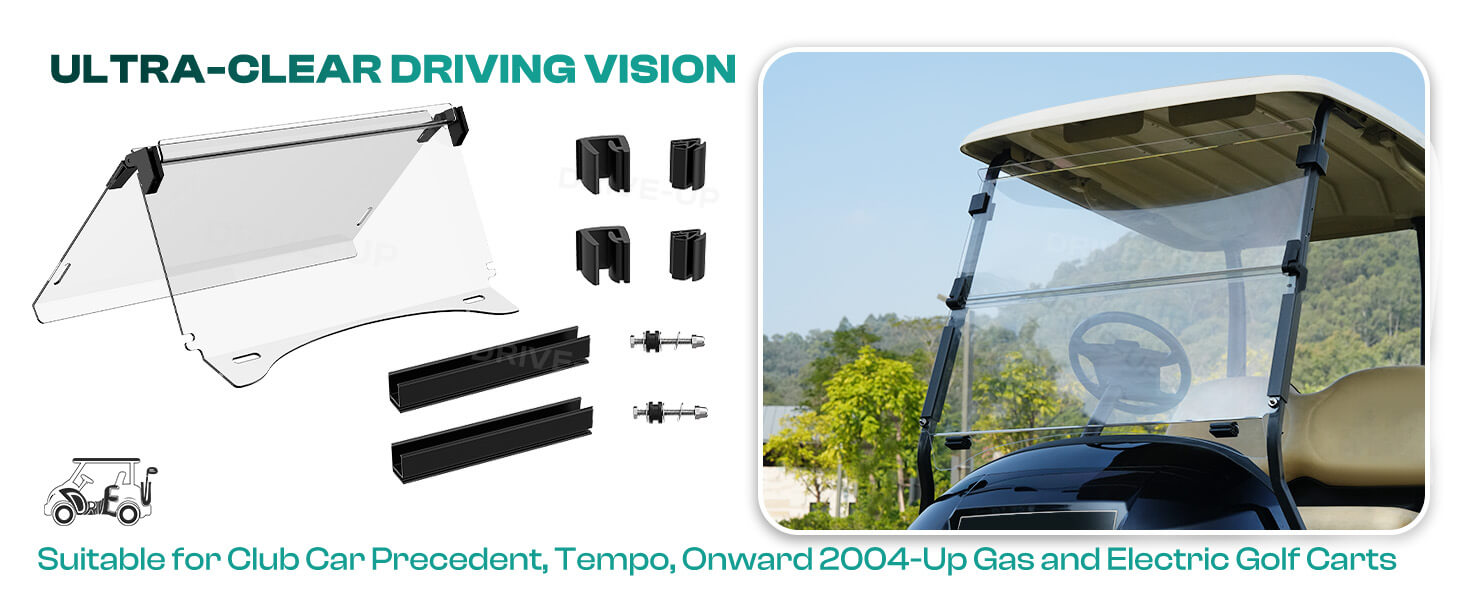 club car windshield