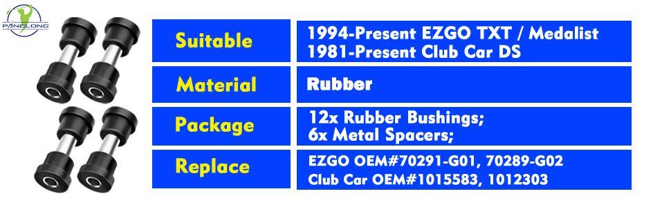 EZGO leaf spring bushings​, EZGO golf cart rear leaf spring bushings​