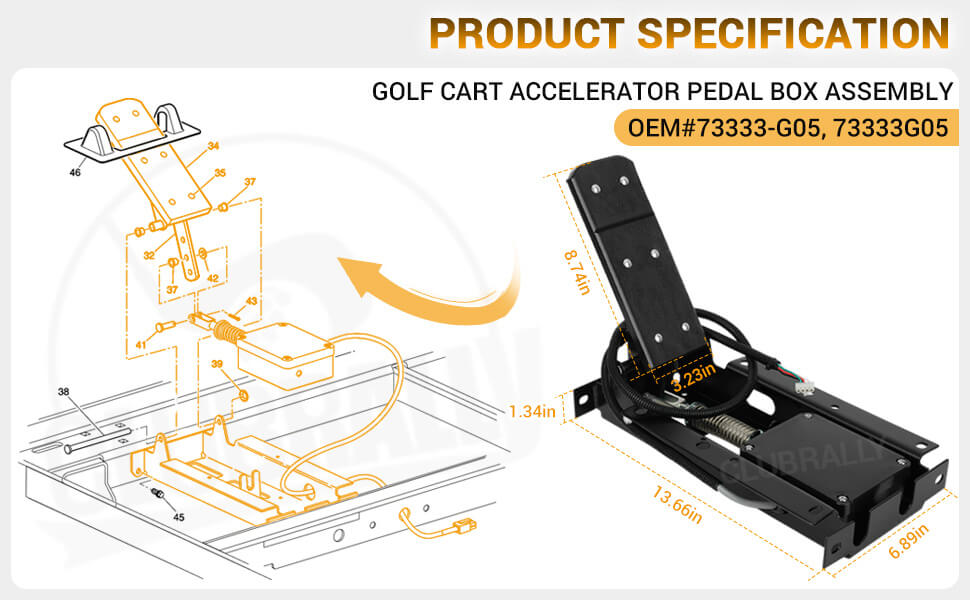 EZGO accelerator pedal box,EZGO accelerator parts