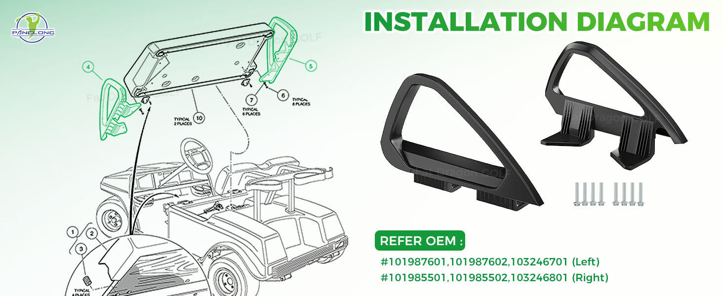 Club Car DS seat handle,Club Car DS hip restraint