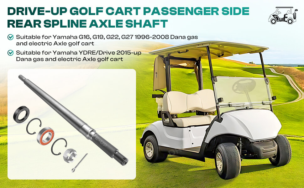 Yamaha golf cart rear axle assembly