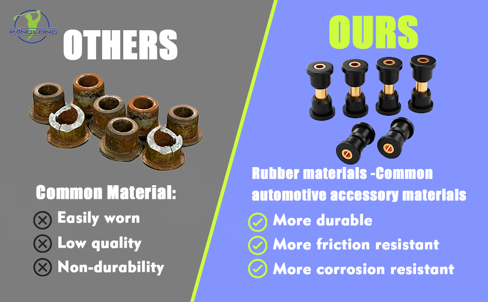 golf cart bushings are made from rubber