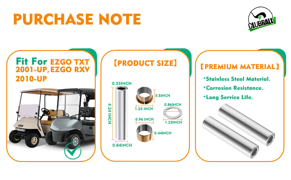 EZGO spindle bushing kit,EZGO spindle king pins