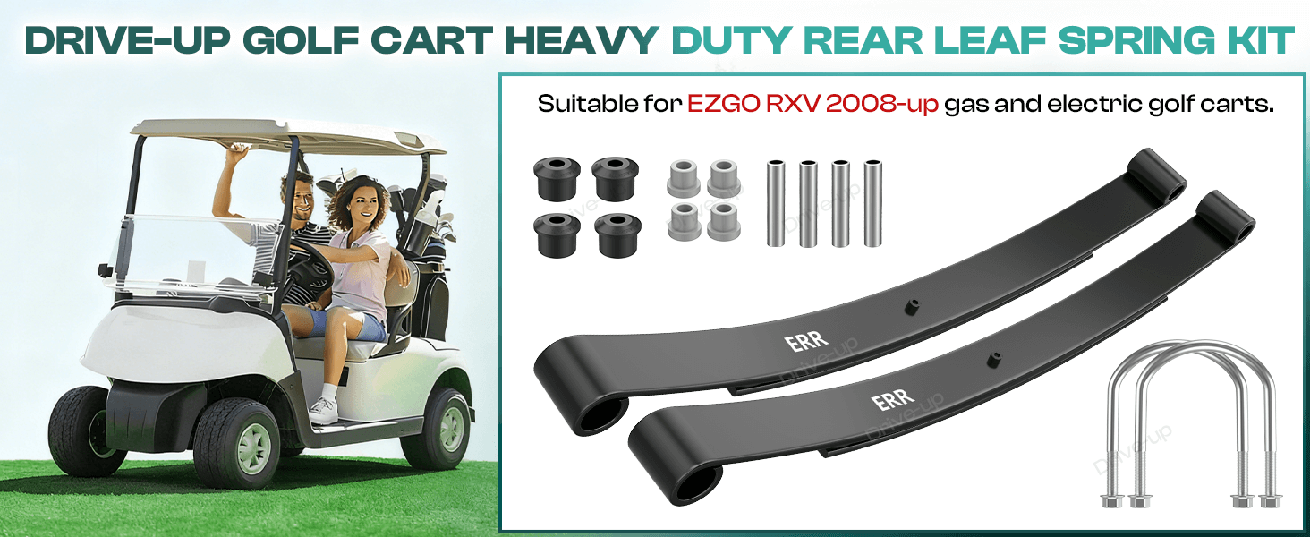 EZGO rear leaf springs,EZGO RXV heavy duty leaf springs,EZGO golf cart rear leaf spring bushings