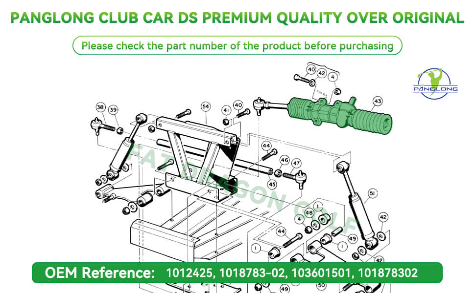 Club Car steering rack,golf cart steering rack,club car ds steering rack