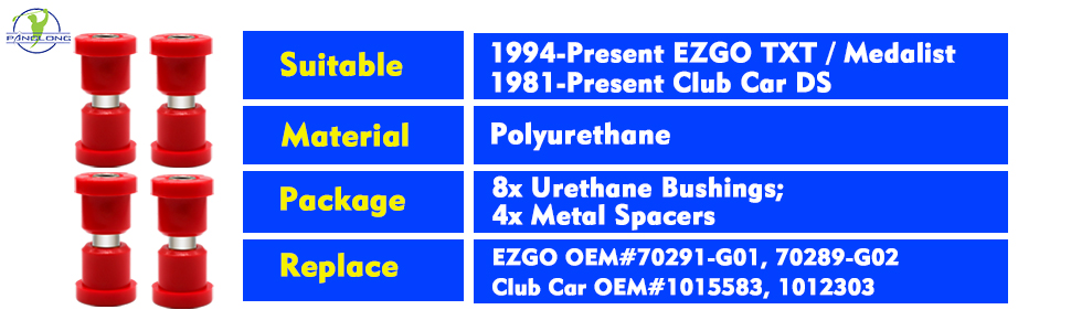 EZGO leaf spring bushings​, EZGO golf cart rear leaf spring bushings​