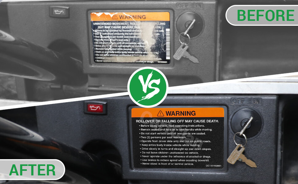 Club Car Steering Wheel and Dashboard Decal