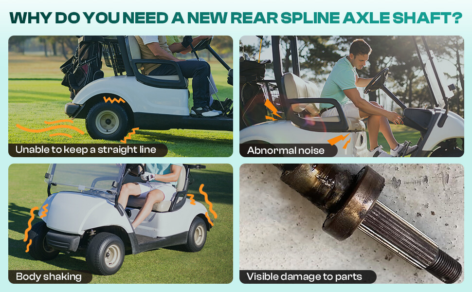 Yamaha golf cart rear axle assembly