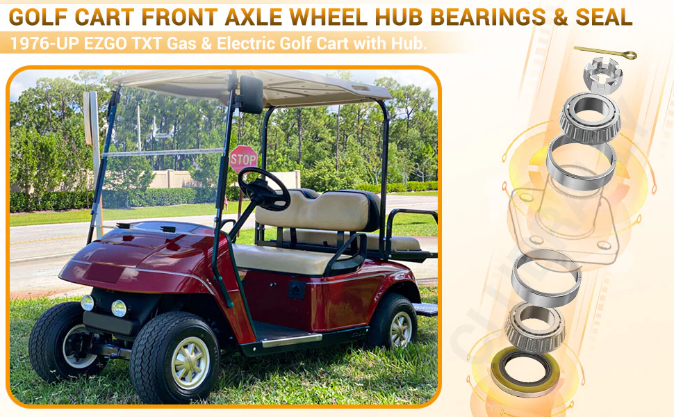 golf cart wheel hub and seal fit 1976-up EZGO TXT