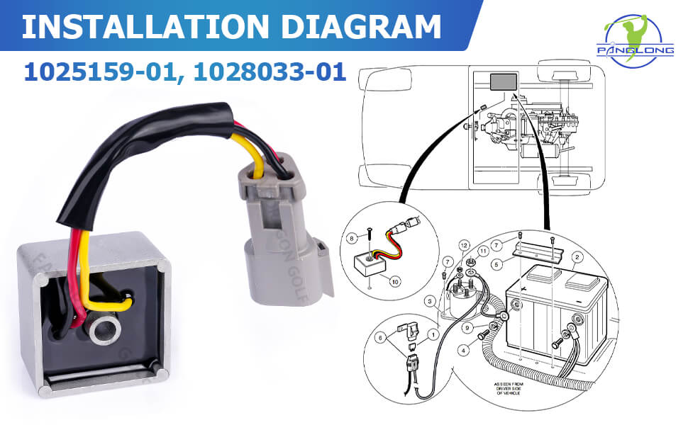 Club Car voltage regulator installation diagram