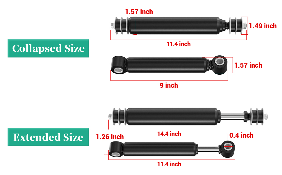 golf cart shocks club car size