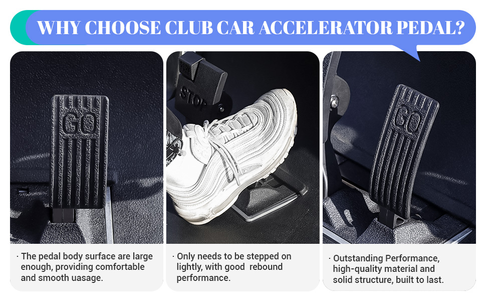 Drive-up club car accelerator pedal