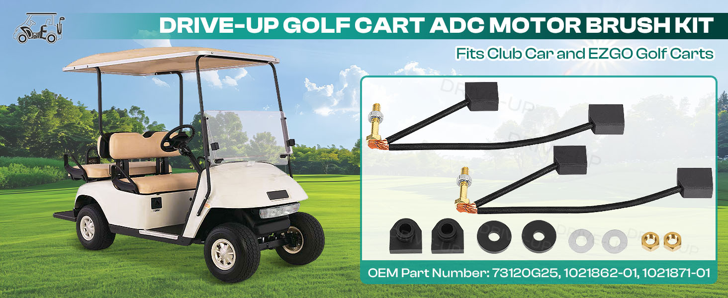 Drive-up golf cart motor brushes kit
