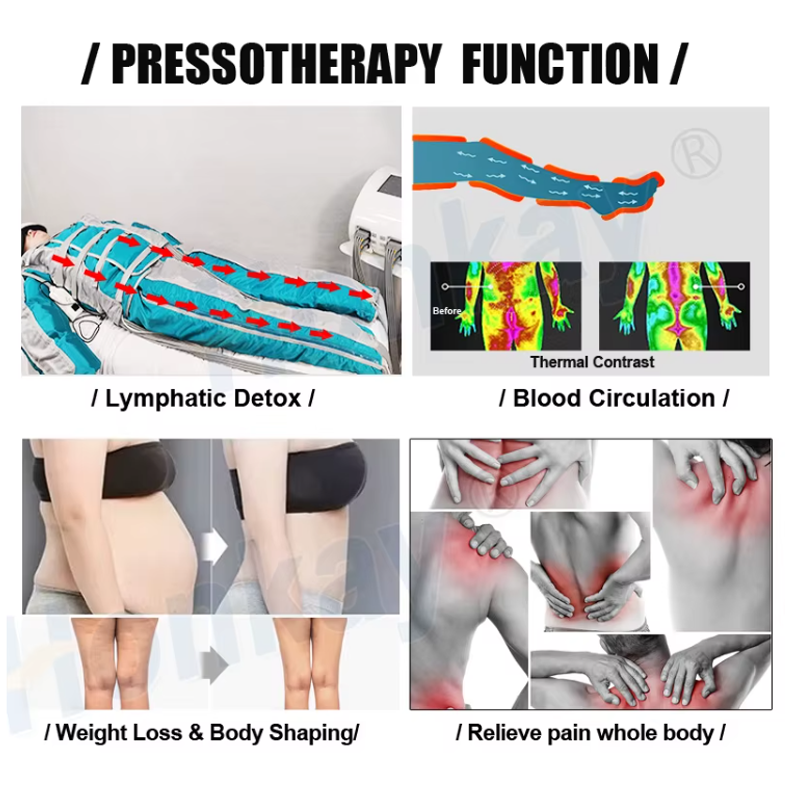 Pressotherapy machine function