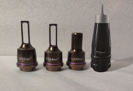 Four types of laser heads are shown