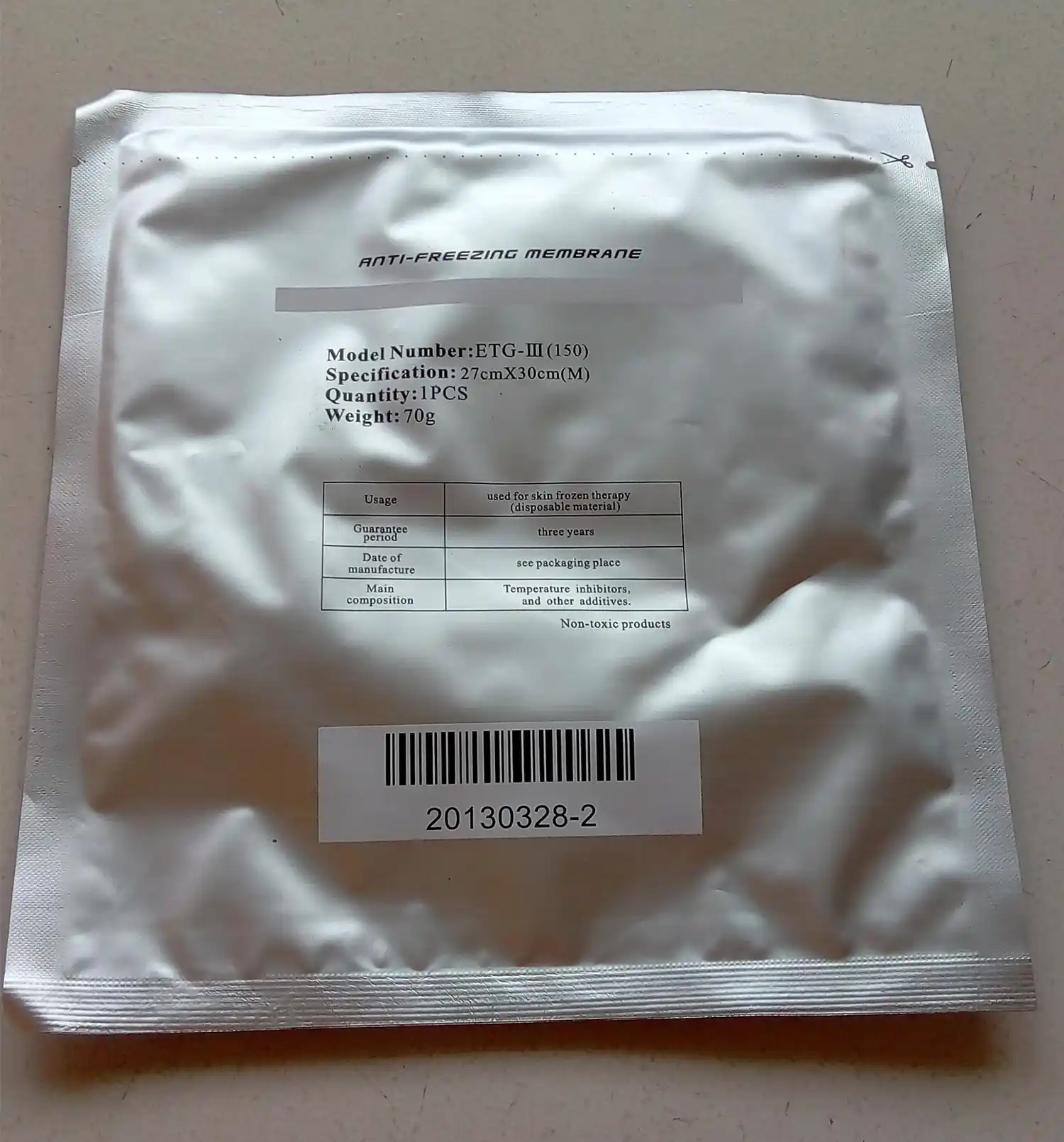 M Size antifreeze membrane