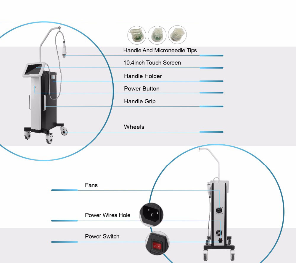 Microneedle RF machine details