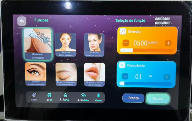 Machine screen display
