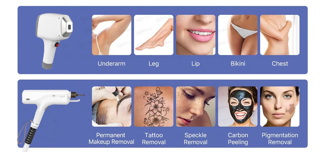 Hair & Tattoo Removal Machine application