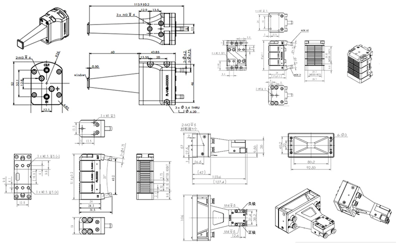Diode laser emitters size