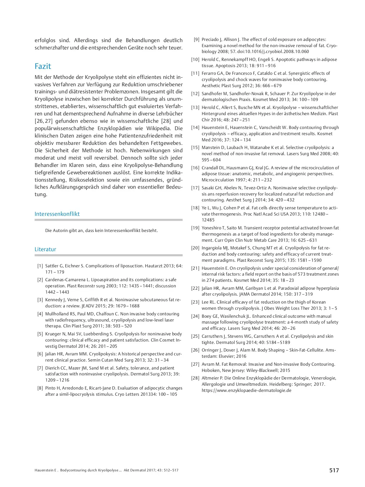 Body Contouring by Cryolipolysis – Research and Practice