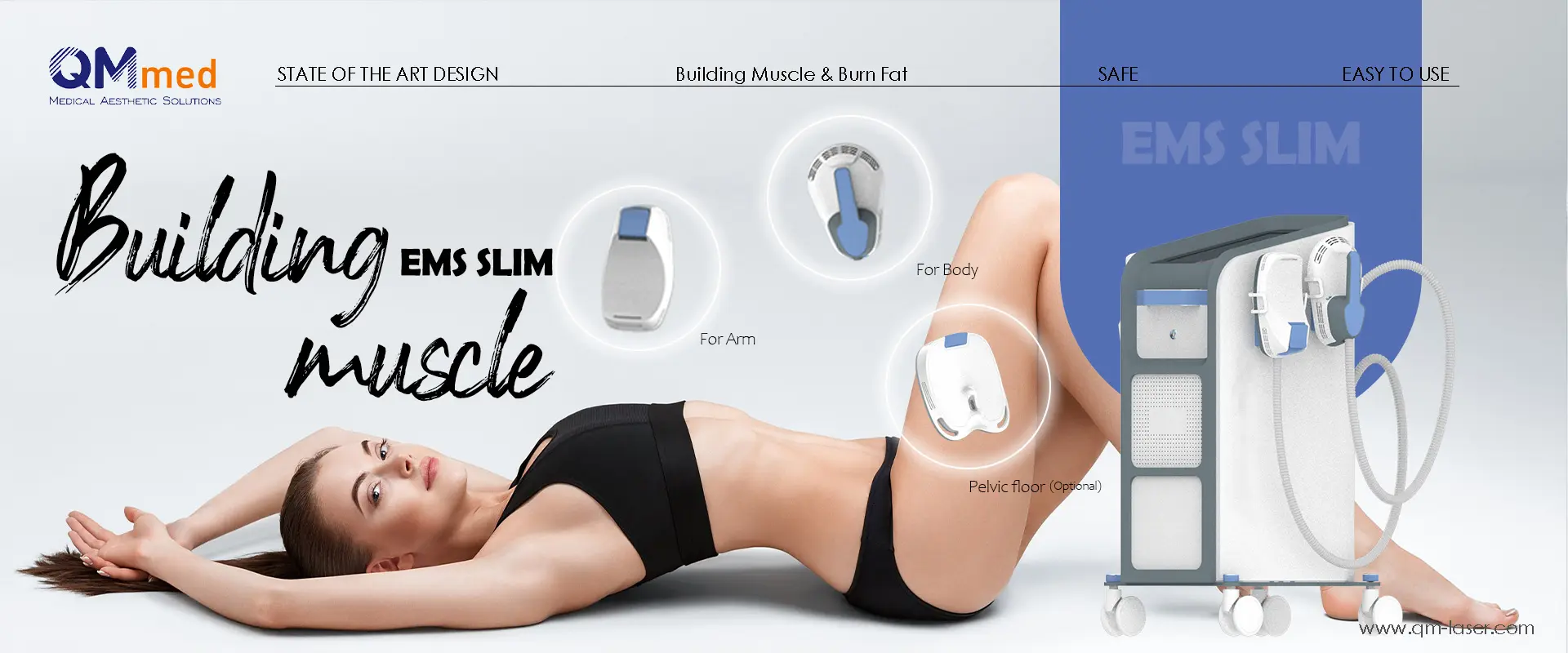 EMSlim Machine building muscle and ems handle