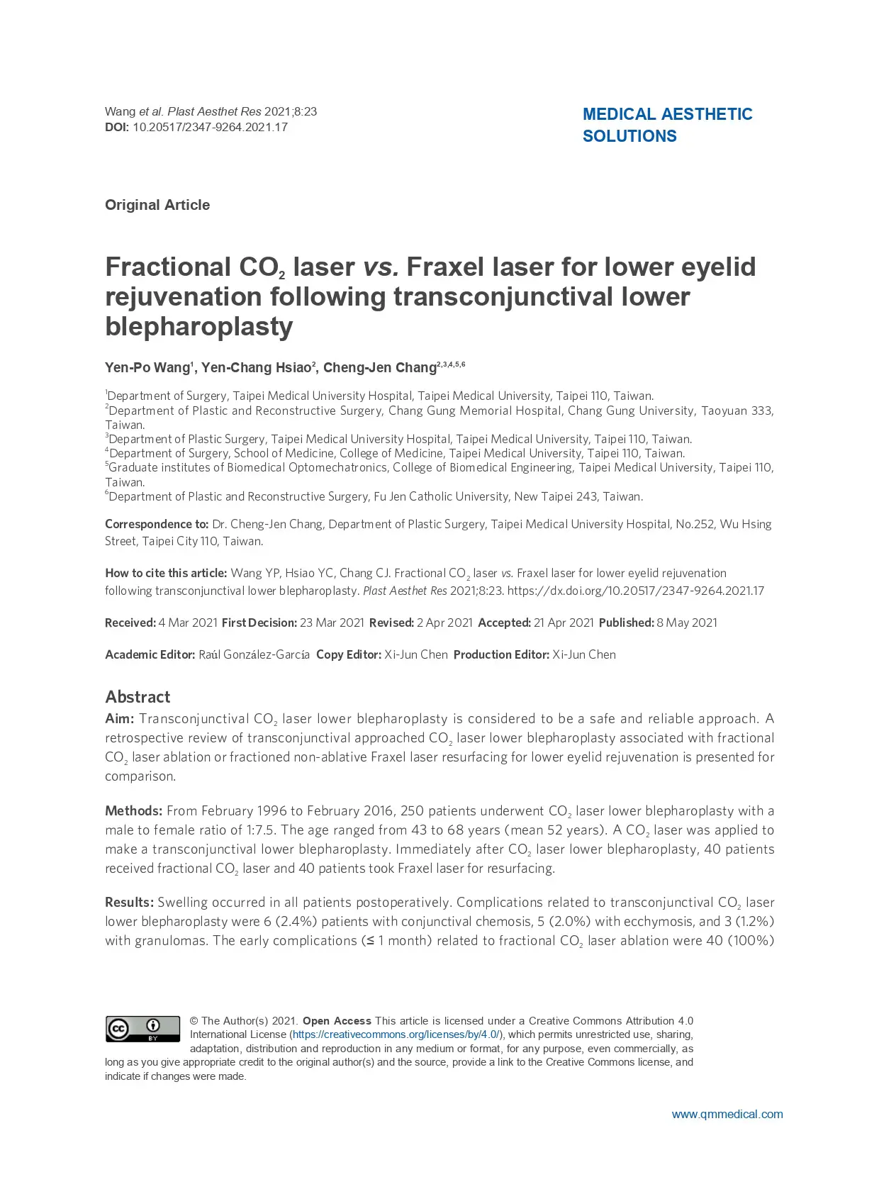 Fractional CO2 laser vs. Fraxel laser for lower eyelid rejuvenation following transconjunctival lower blepharoplasty