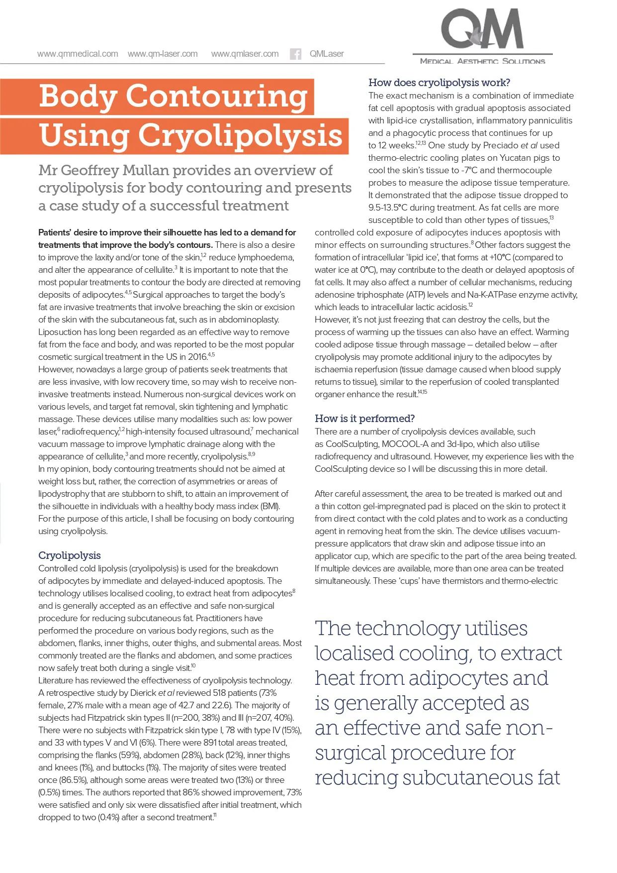 Body Contouring Using Cryolipolysis