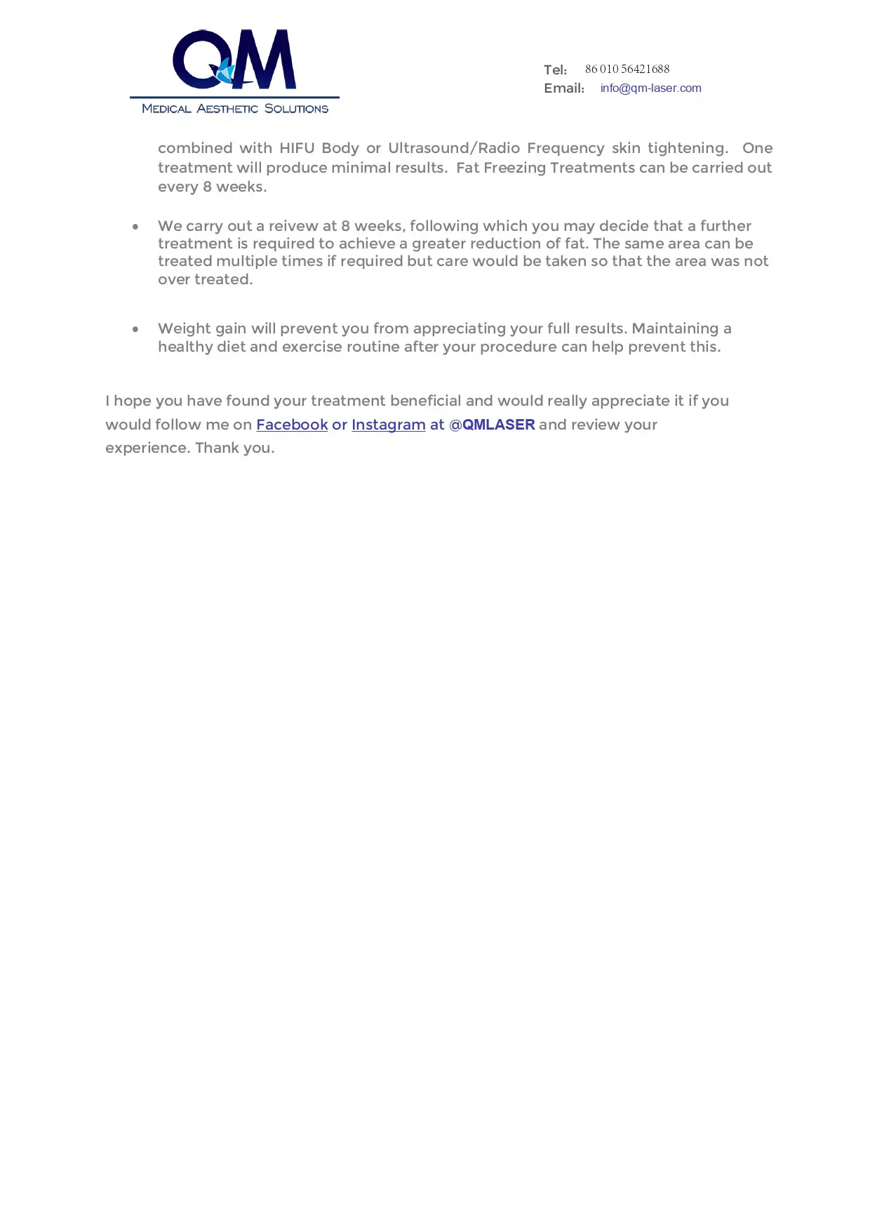 Fat Freezing Aftercare