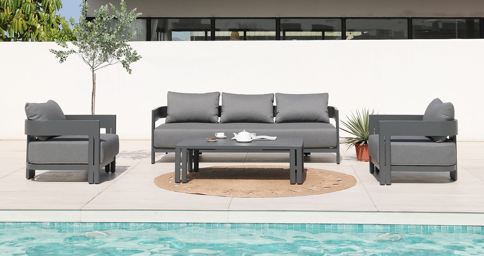 Hongdi outdoor Furniture Matila Sofa-aluminium1
