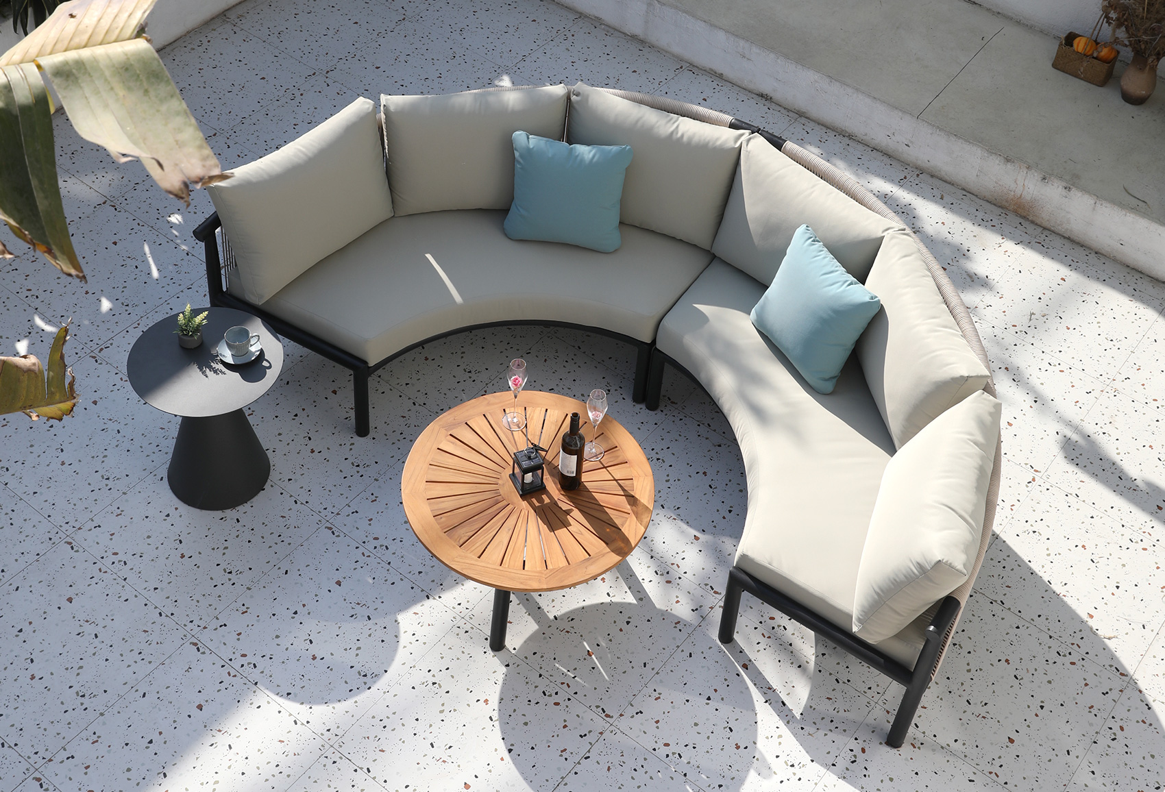 Hongdi curved sofa Outdoor sofa 2