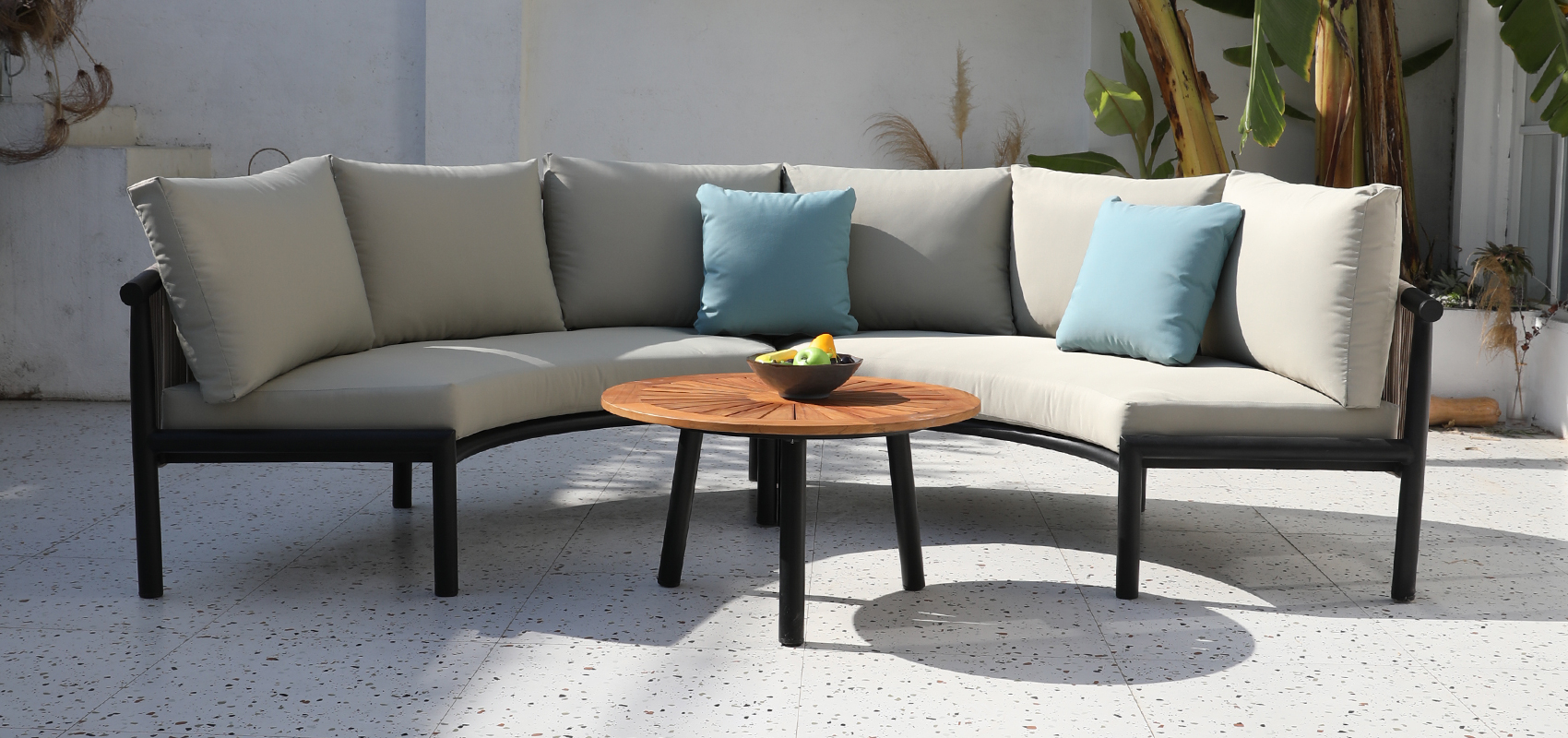 Hongdi curved sofa Outdoor sofa 1