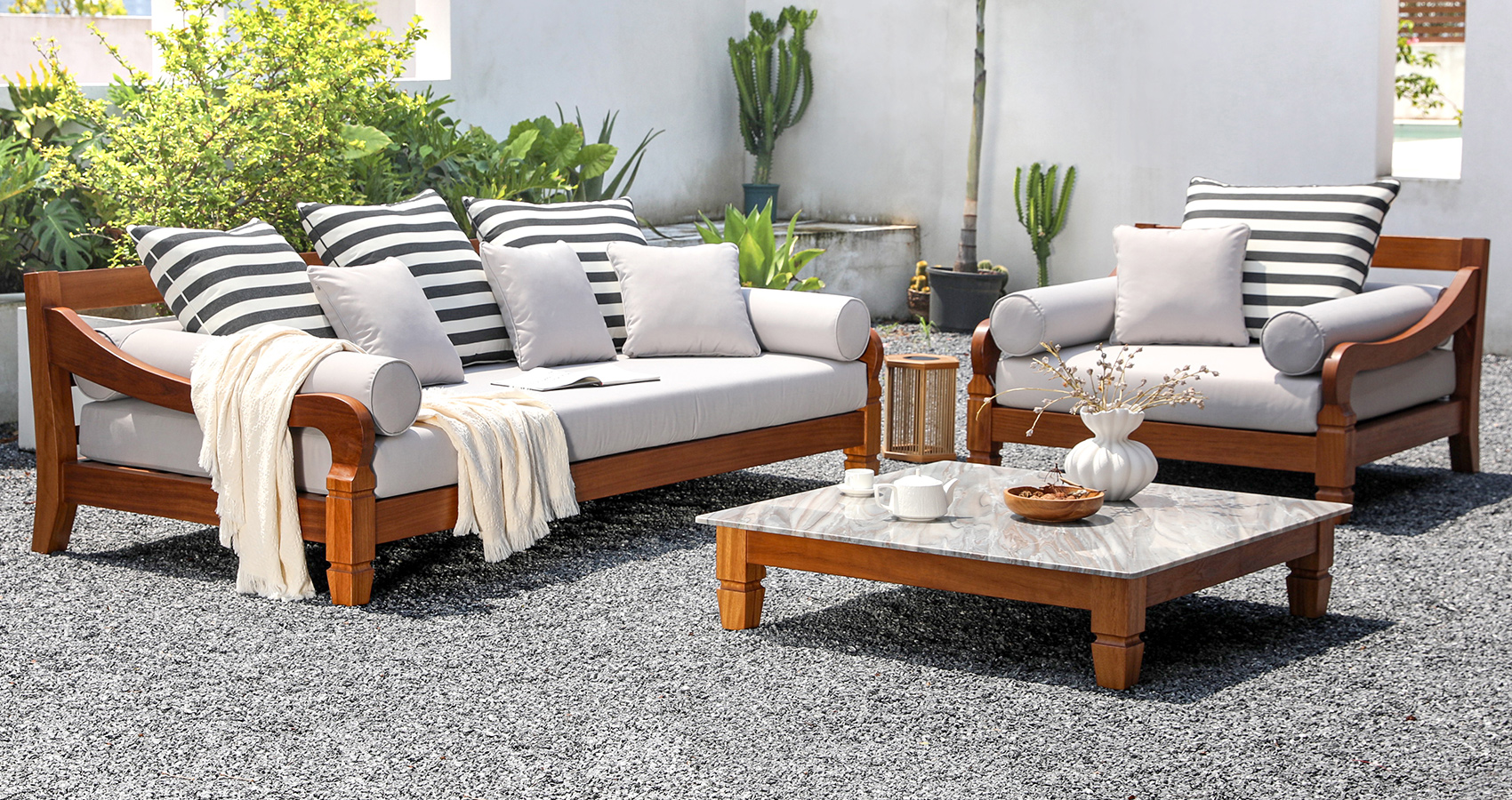 Hongdi outdoor Furniture Baroque Sofa 2