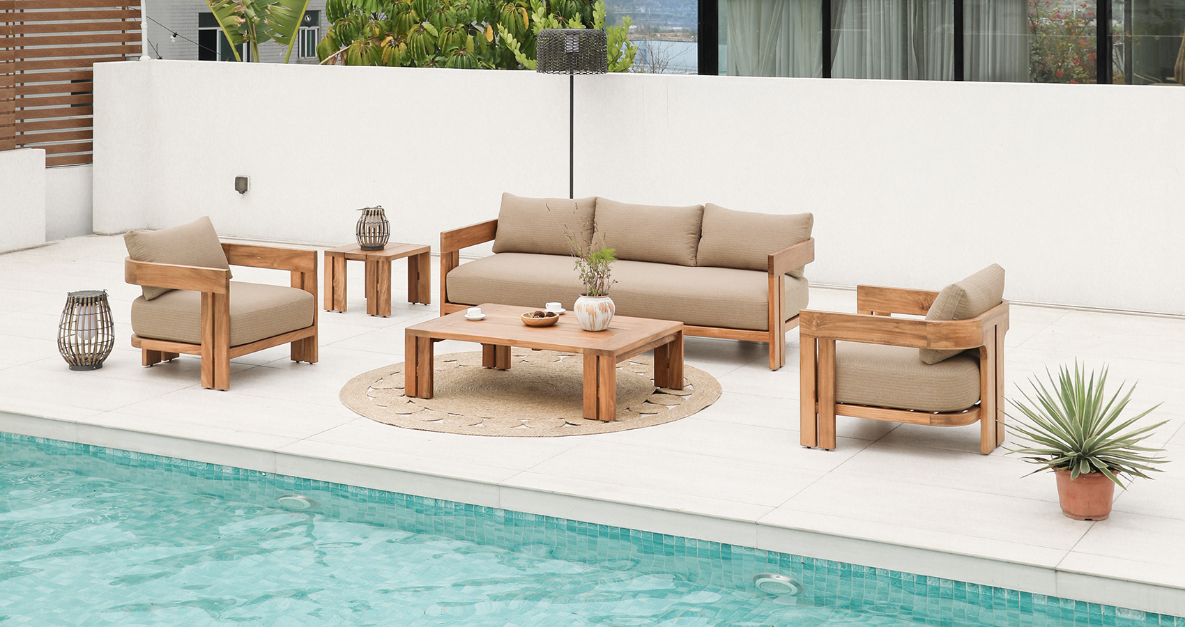Hongdi outdoor Furniture Matila Sofa-teak2