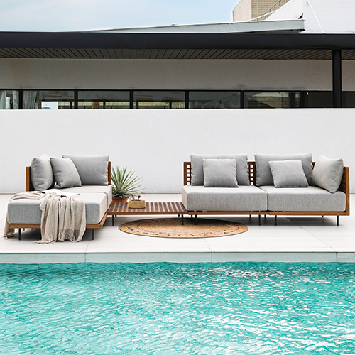 hongdi outdoor furnitur news GRID Teak Sofa 02
