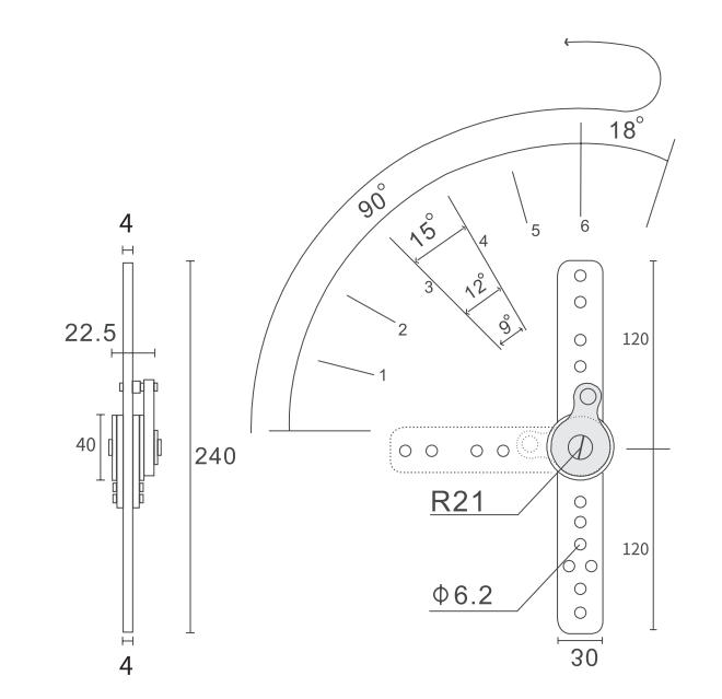 Sofa Arm Adjustable Hinge