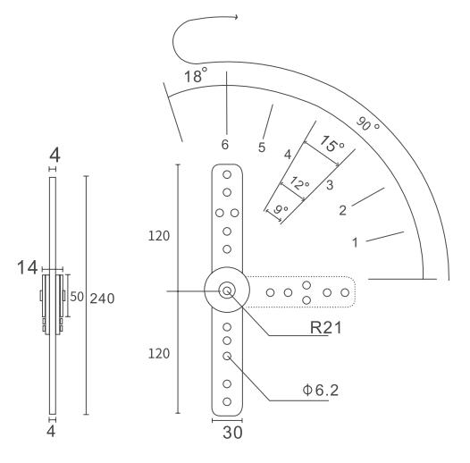 OEM Armrest Swing Hinge for Sofas drawing