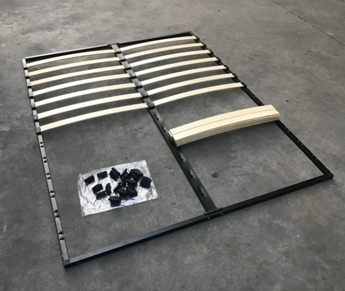 metal bed frame with slats