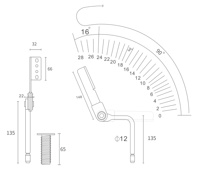 Headrest Swivel Hinge For Sofa